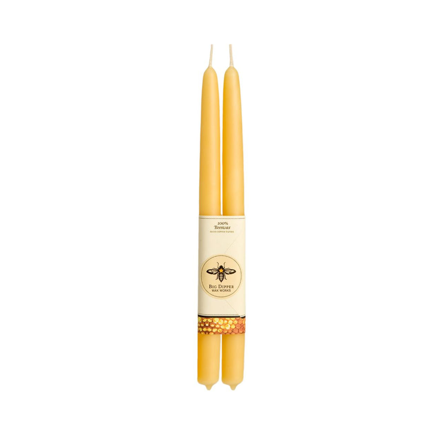 Natural  100% Pure Beeswax Tapers: Standard (12