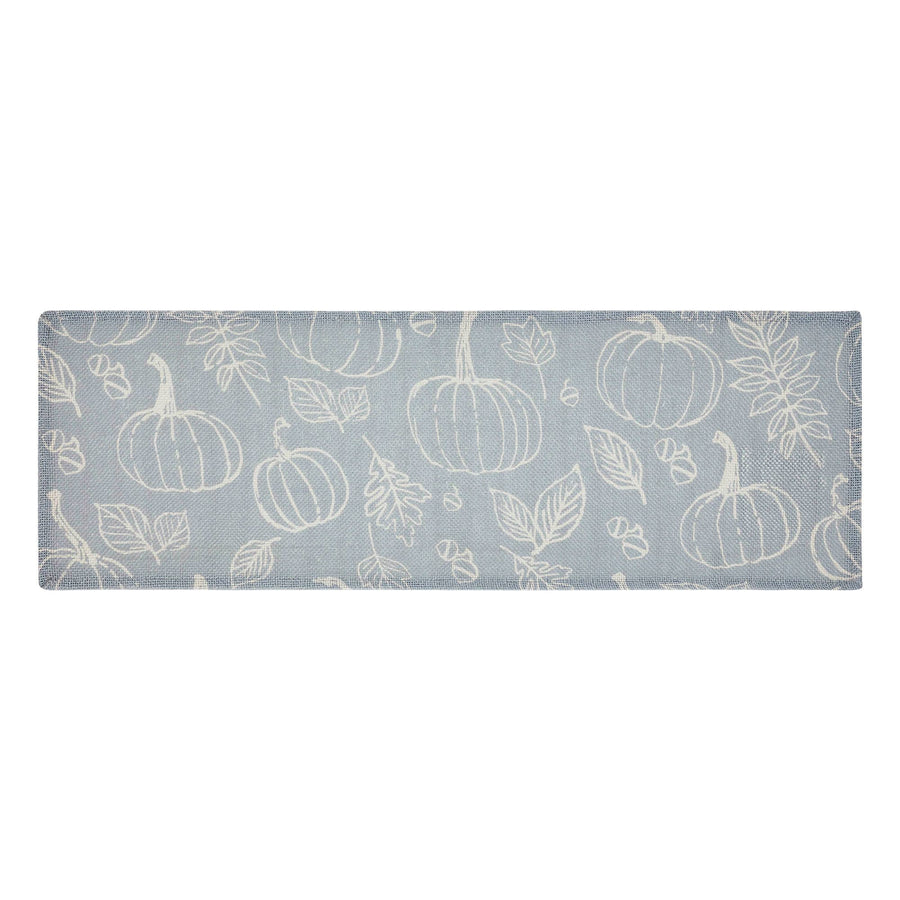 Silhouette Pumpkin Grey Table Runner 12x36