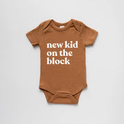 Organic New Kid On The Block Baby Bodysuit: 3-6 Months / Short Sleeve