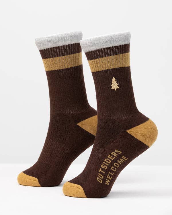 Out-of-Doors Club Sock: Olive / L/XL