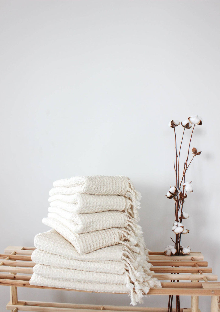 PASHA Turkish Towels - Waffle Towels: Clay