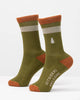 Out-of-Doors Club Sock: Olive / L/XL