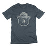 The Landmark Project - Smokey Logo Tee: Deep Navy / XL