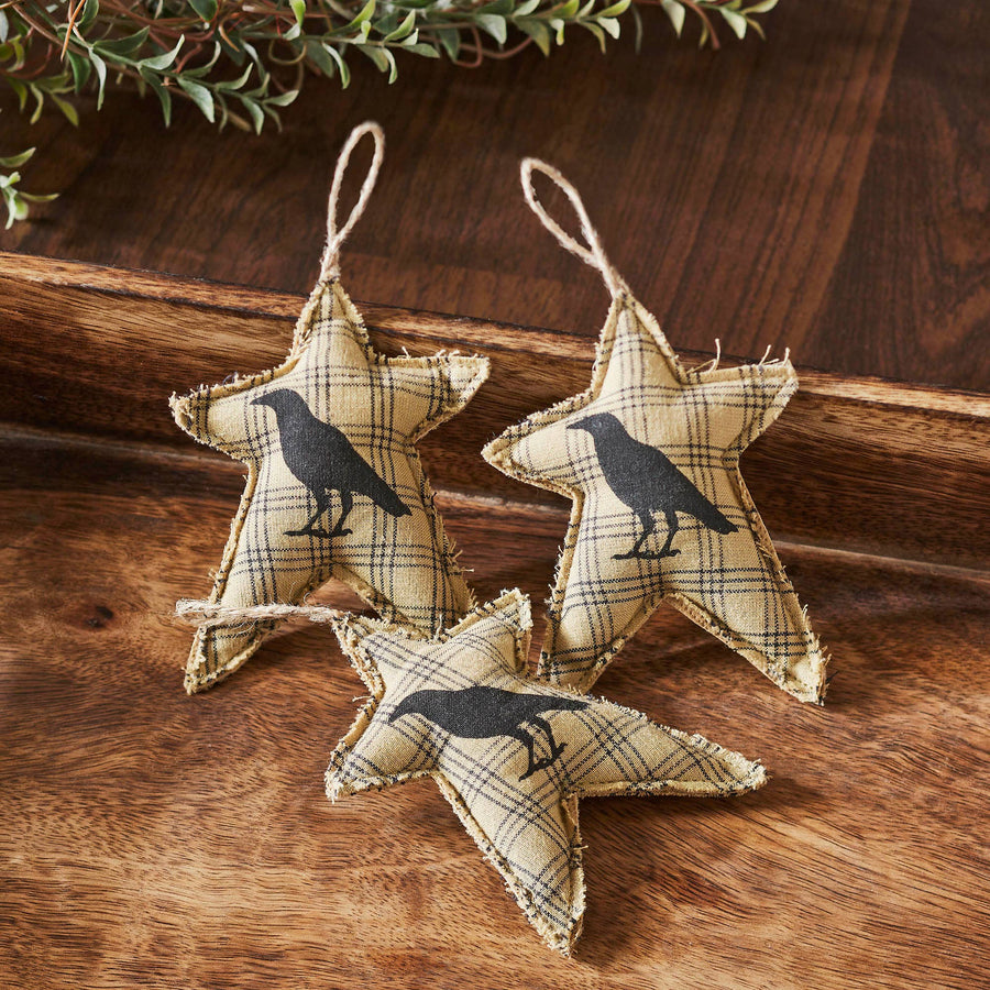 Raven Harvest Primitive Stars Tree decor Bowl Filler Set of 3