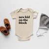 Gladfolk - Cream New Kid On The Block Organic Baby Bodysuit: 6-12 Months / Short Sleeve