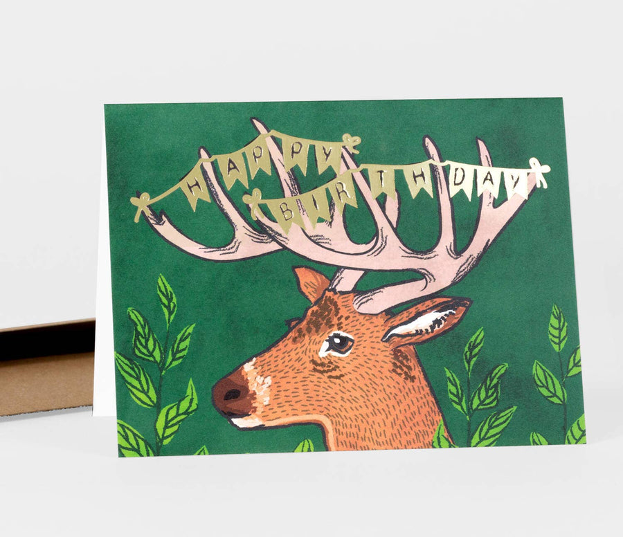 Wild Optimist - Happy Birthday Deer Card