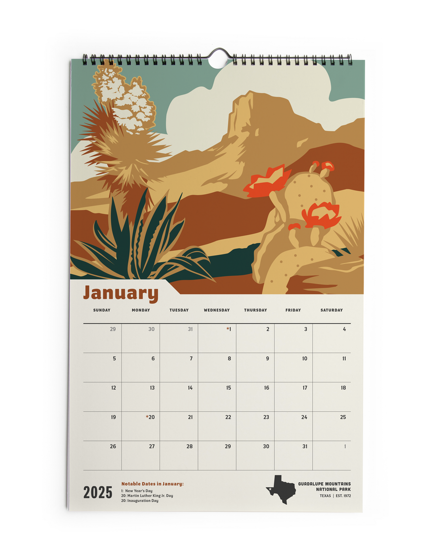 The Landmark Project - 2025 National Parks Calendar