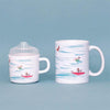 Helmsie matching mug and sippy cup waterskiers