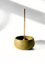 Olive concrete incense holder by Sunday Nomad