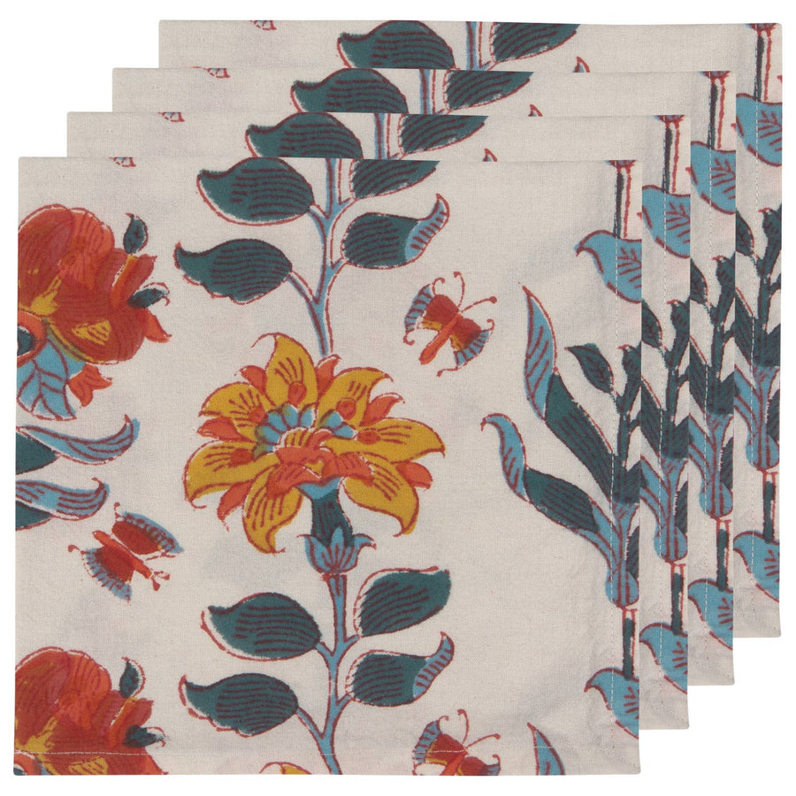 Marigold Block Print Napkins Set of 4