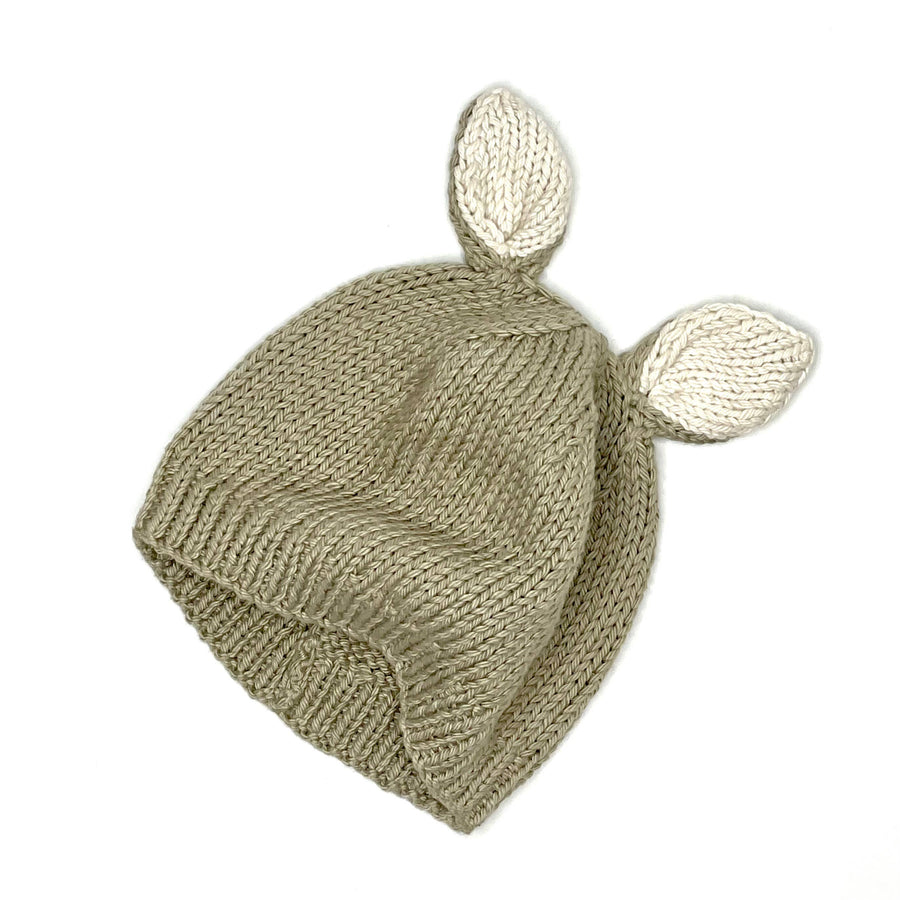 Pebble - Organic Cotton Bunny Hat: S - 6-12M