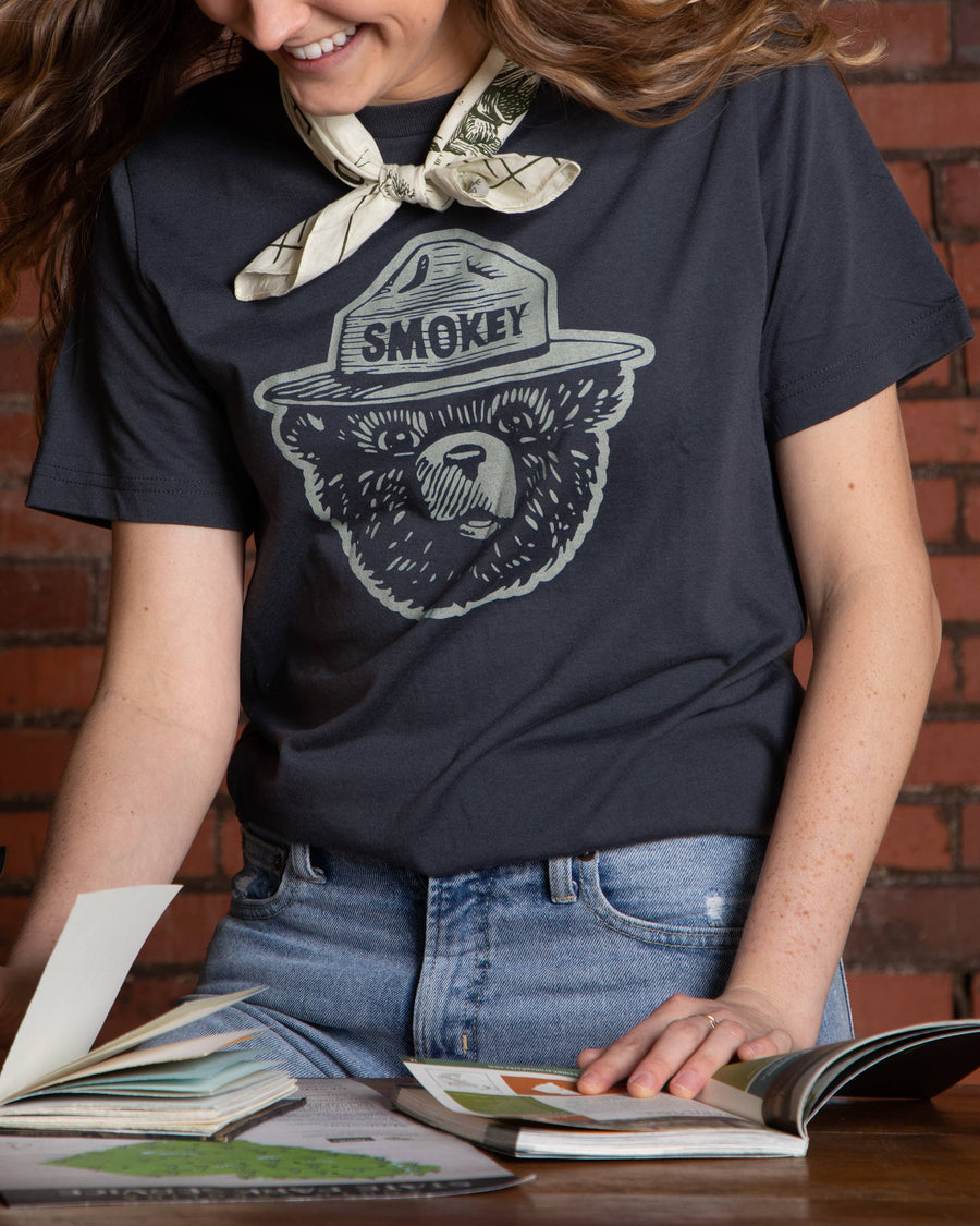 The Landmark Project - Smokey Logo Tee: Deep Navy / XL