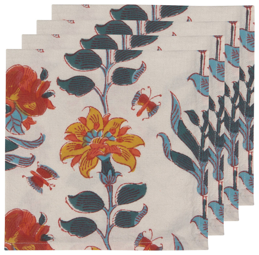 Marigold Block Print Napkins Set of 4