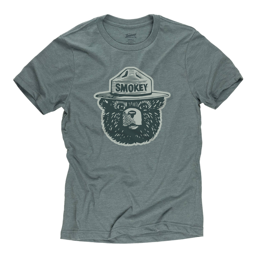 The Landmark Project - Smokey Logo Tee: Deep Navy / XL