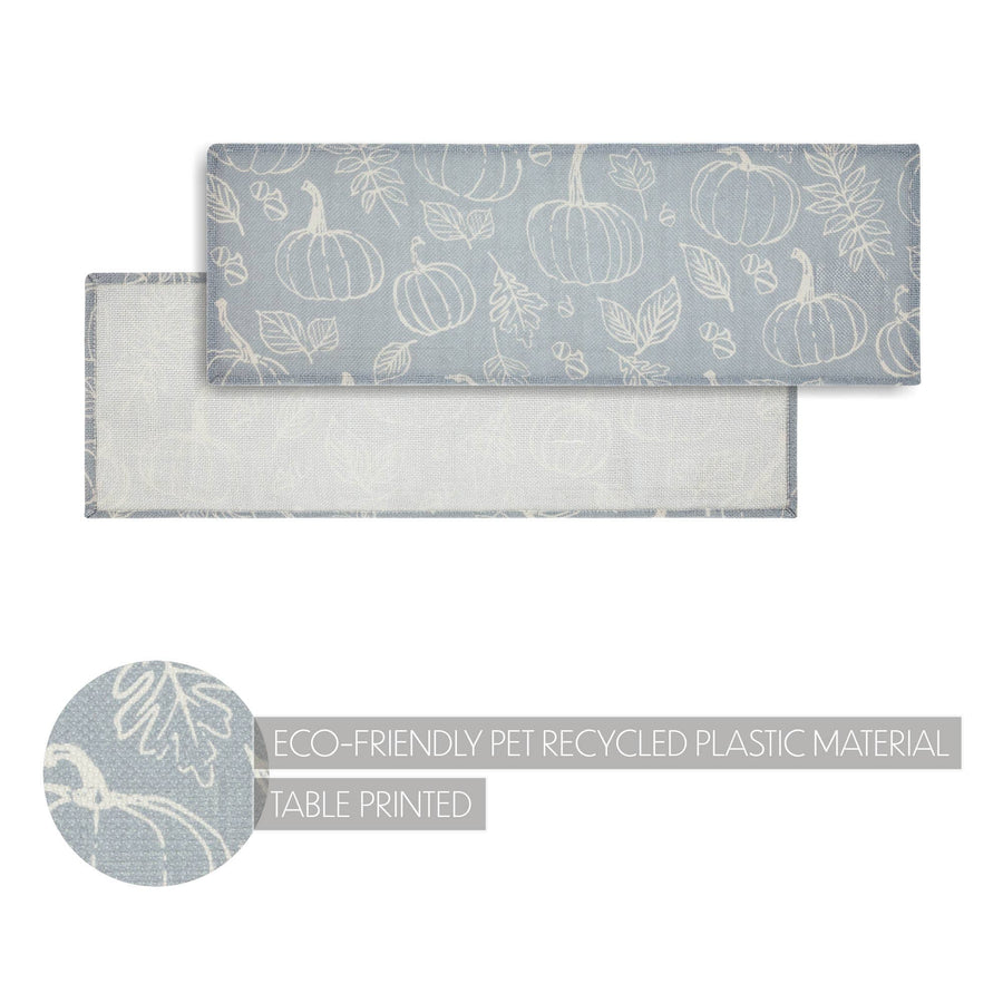 Silhouette Pumpkin Grey Table Runner 12x36