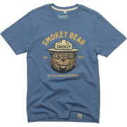 The Landmark Project - Smokey Varsity Unisex Short Sleeve Tee: Elemental Blue / L