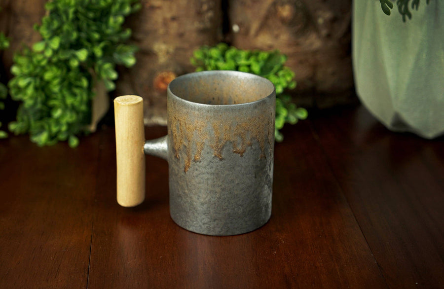 Bronze Glaze Japanese Style Mug: Single / No Personalization