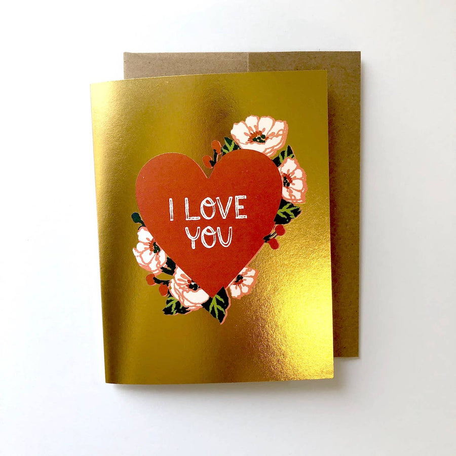 I Love You Gold Foil Card
