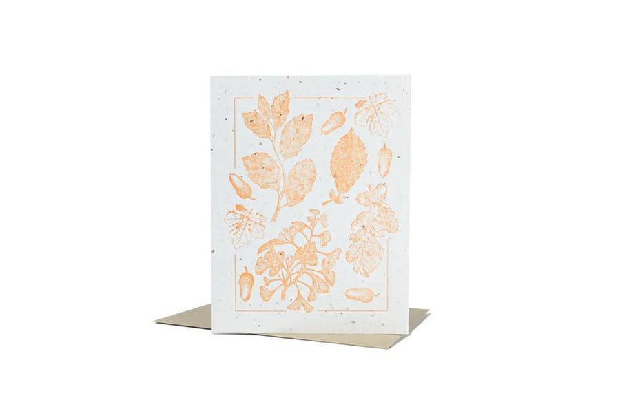 Orange Plantable Flowers Card