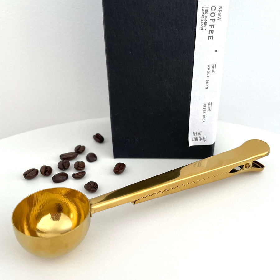 fort & field - Metal coffee scoop clip - gold