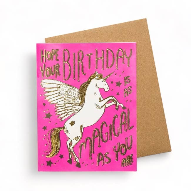 Hope your Birthday Is As Magical As You Card: Unicorn
