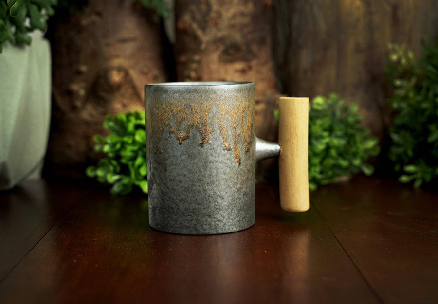 Bronze Glaze Japanese Style Mug: Single / No Personalization