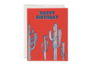 Red Cap Cards - Saguaro Cactus birthday greeting card