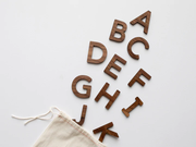 wooden alphabet set babies kids