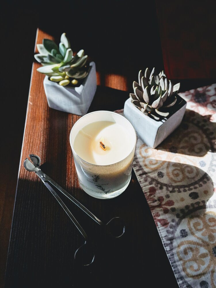 wood wick soy candle