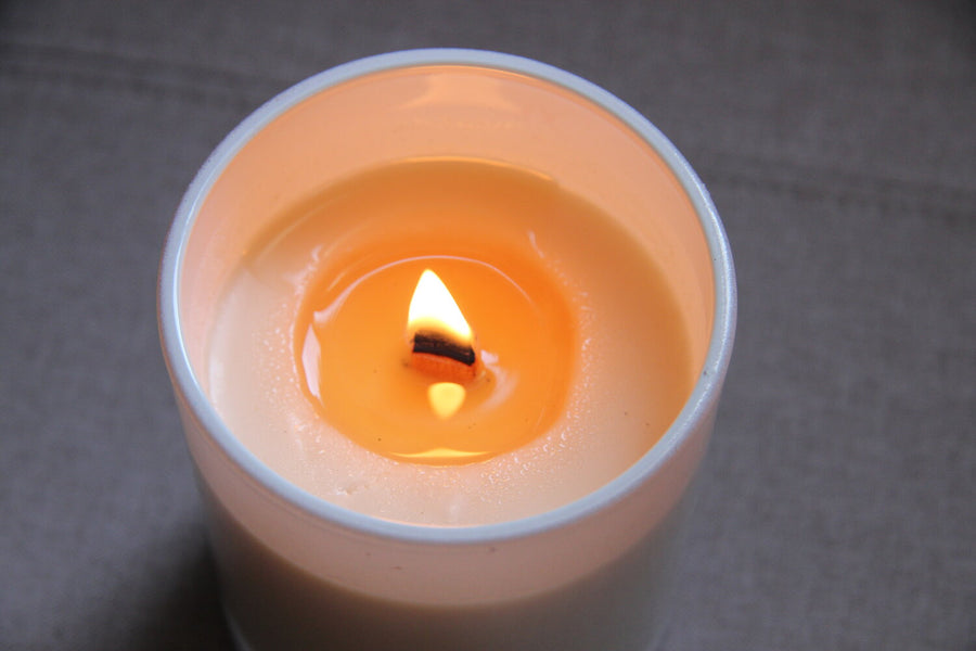wood wick soy candle