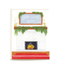 cozy home holiday wishes fireplace card