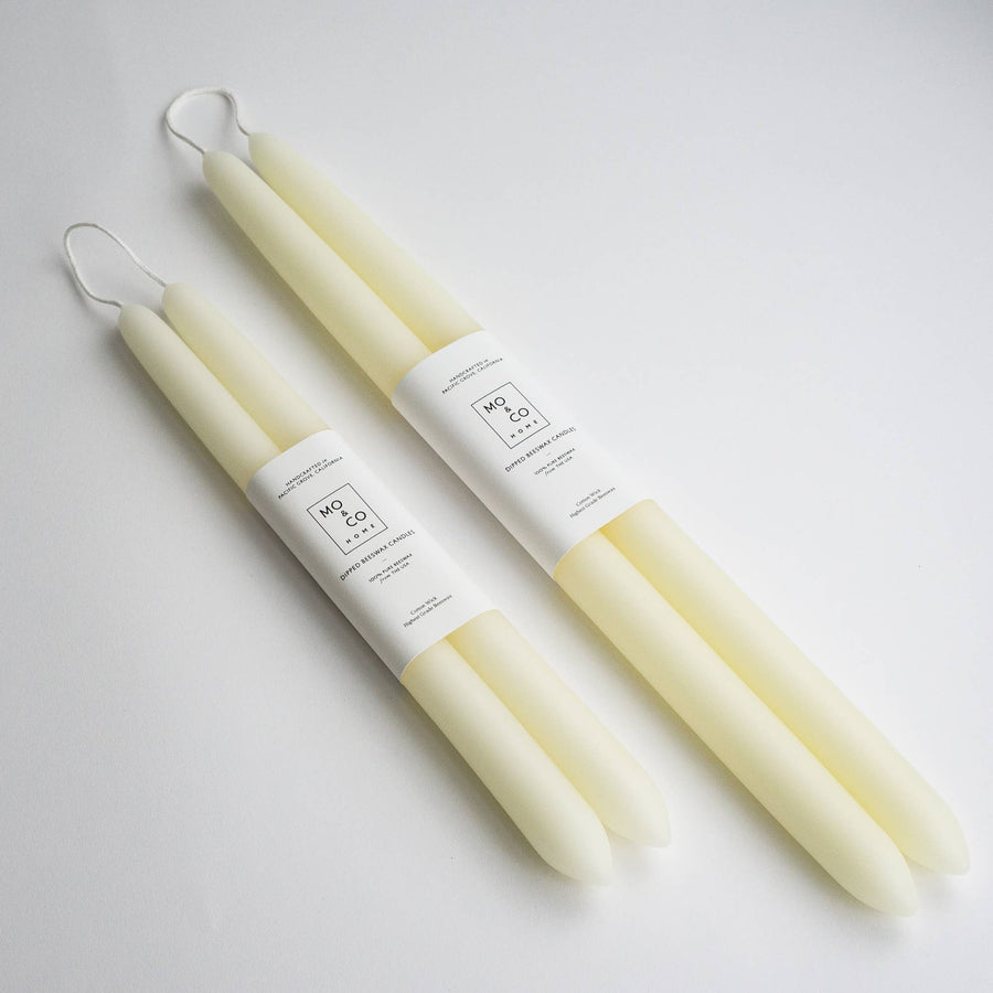 Beeswax Dipped Candles | Natural White