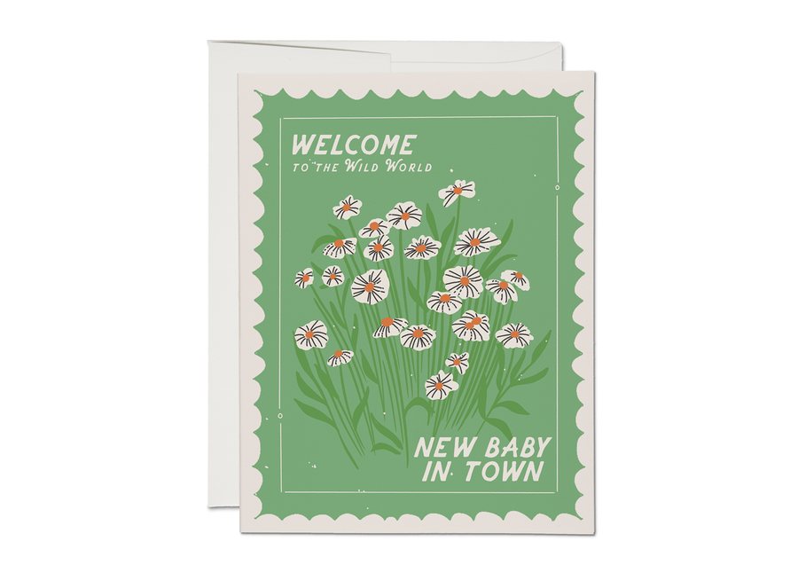 Red Cap Cards - Wild World baby greeting card