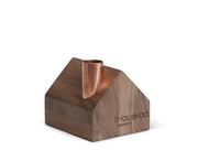 wood house candlestick holder