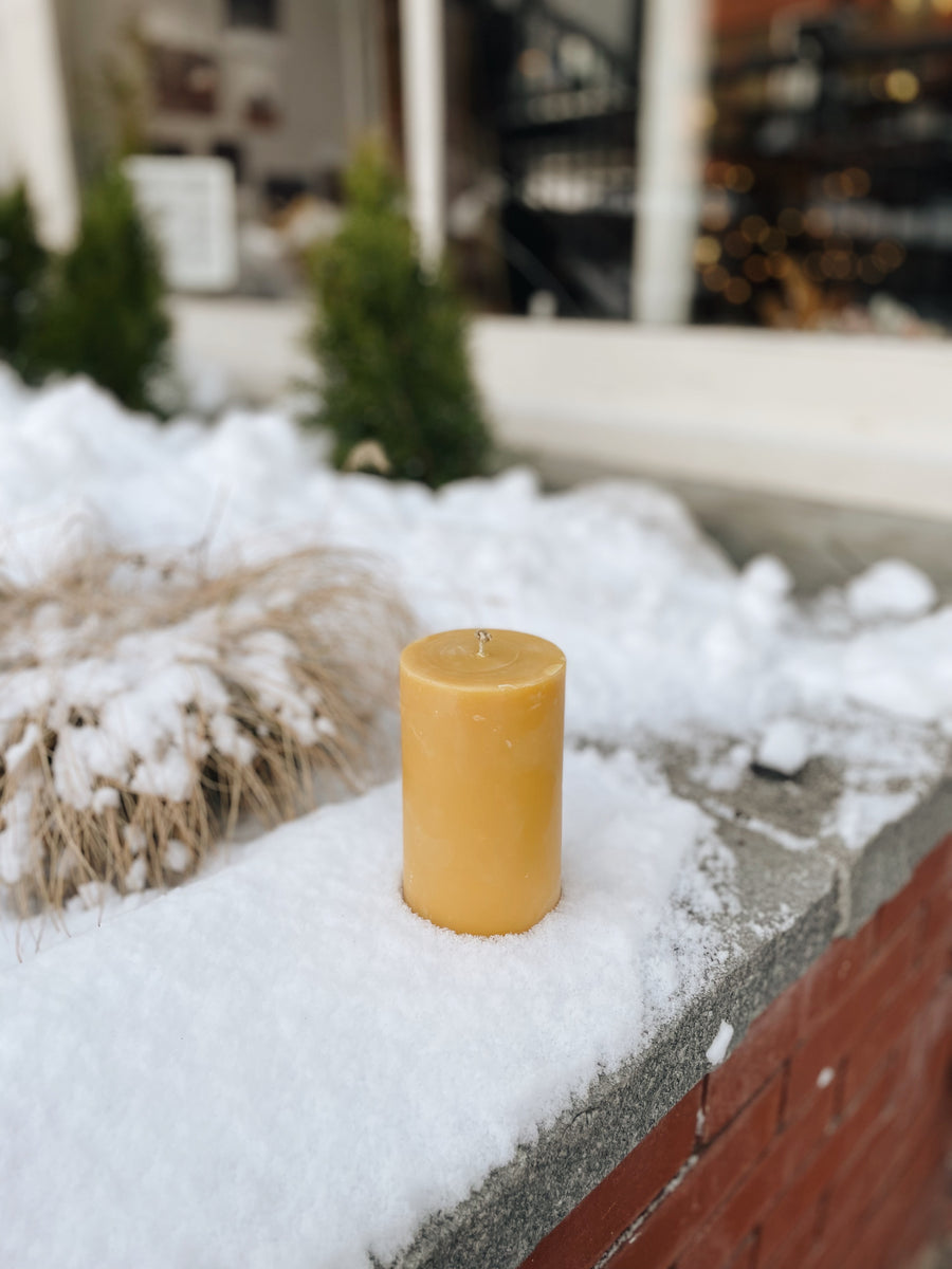organic beeswax pillar candle