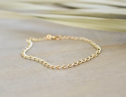milano simple gold chain bracelet