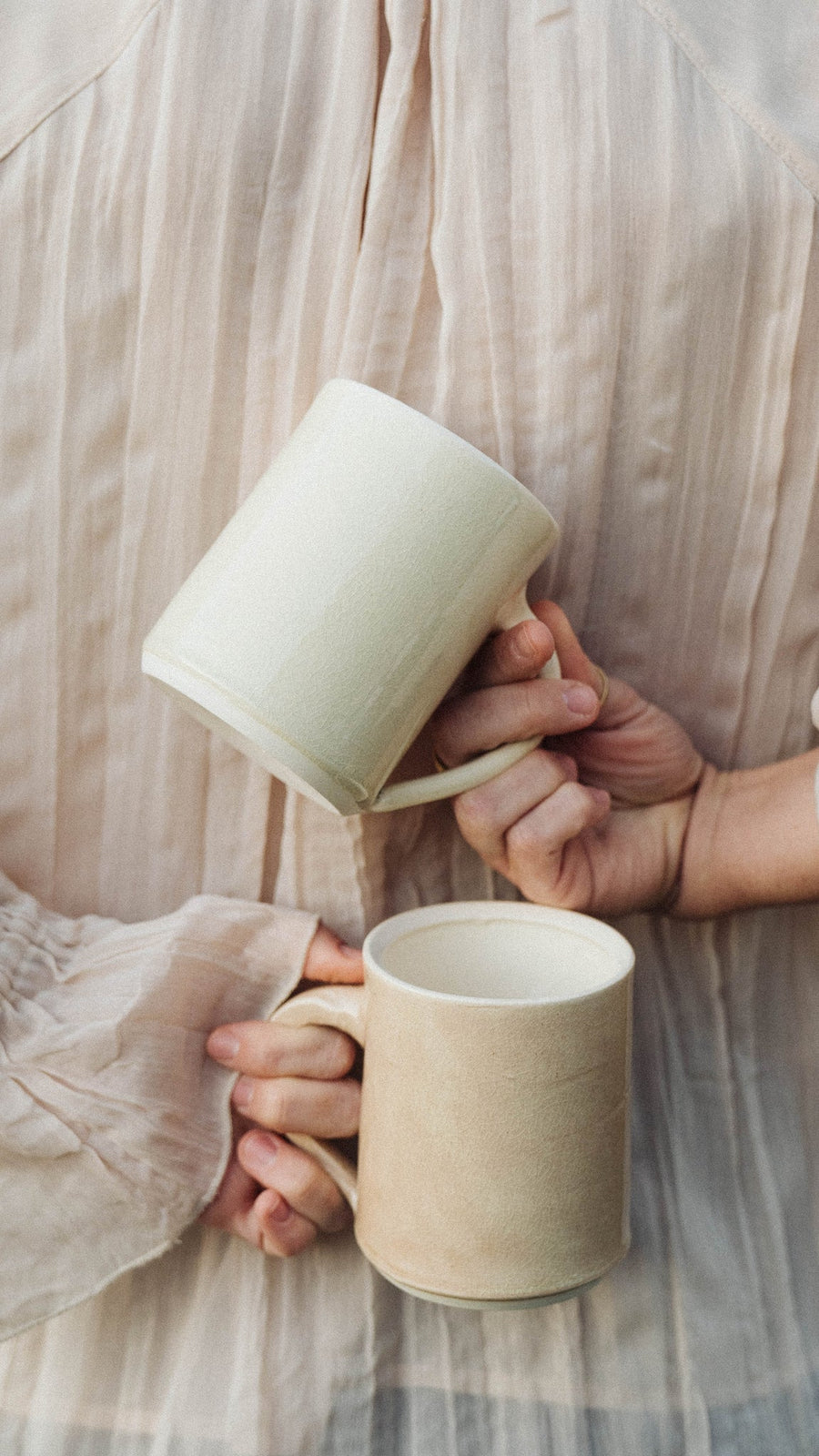 beige ceramic mug