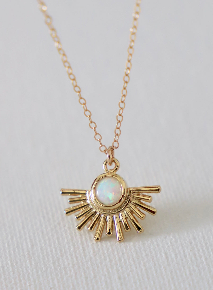 opal sun necklace