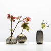gold gray glass vase