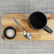 ceramic black white kitchen ingredient prep dish