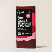Pure Cacao, Strawberry and Coconut Chocolate Bar