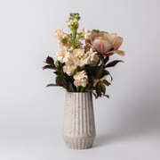 rice husk sustainable origami modern beige vase