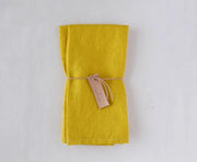 golden yellow linen napkin