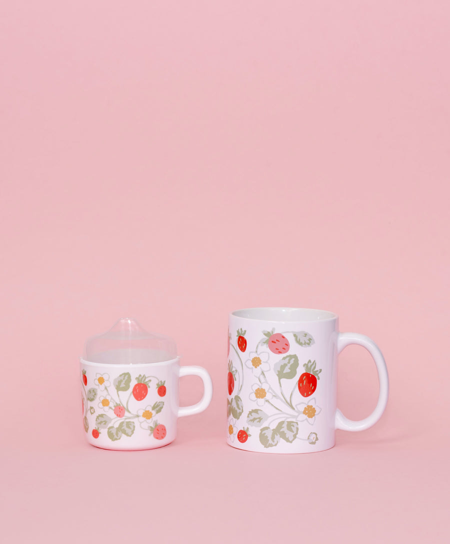 Vintage Strawberry Mama & Me Cup Set