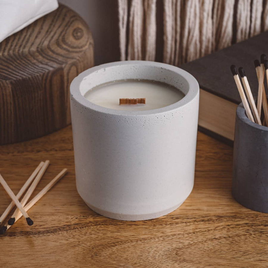 sweater weather wood wick candle