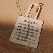 to do list dismantle patriarchy tote bag