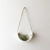 White Earthenware Hanging Air Plant Cradle