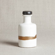 White and Copper Porcelain Apothecary Vase