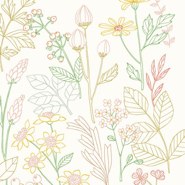 wildflower nursery print
