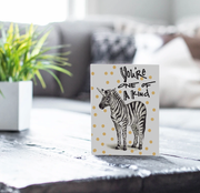 Zebra Sparkle Card